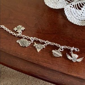 Harley Davidson Sterling Silver  Charm bracelet